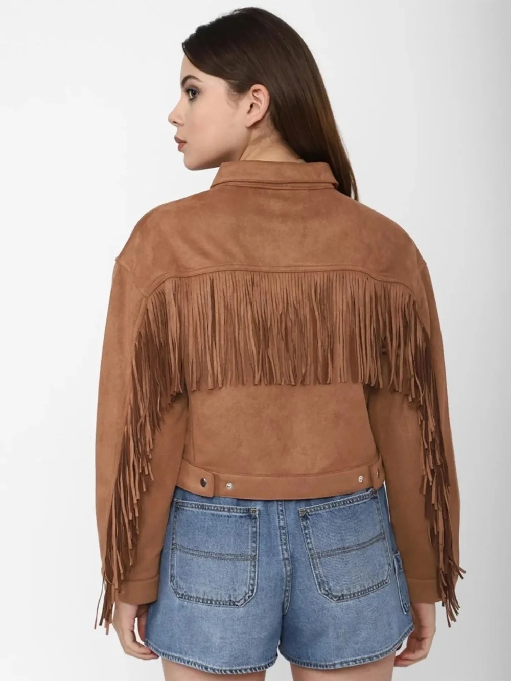 EUC Forever 21 Suede Fringe Jacket | Western Boho Statement Jacket